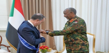 Al-Burhan Awards Turkish Ambassador the Order of the Two Niles, First Class